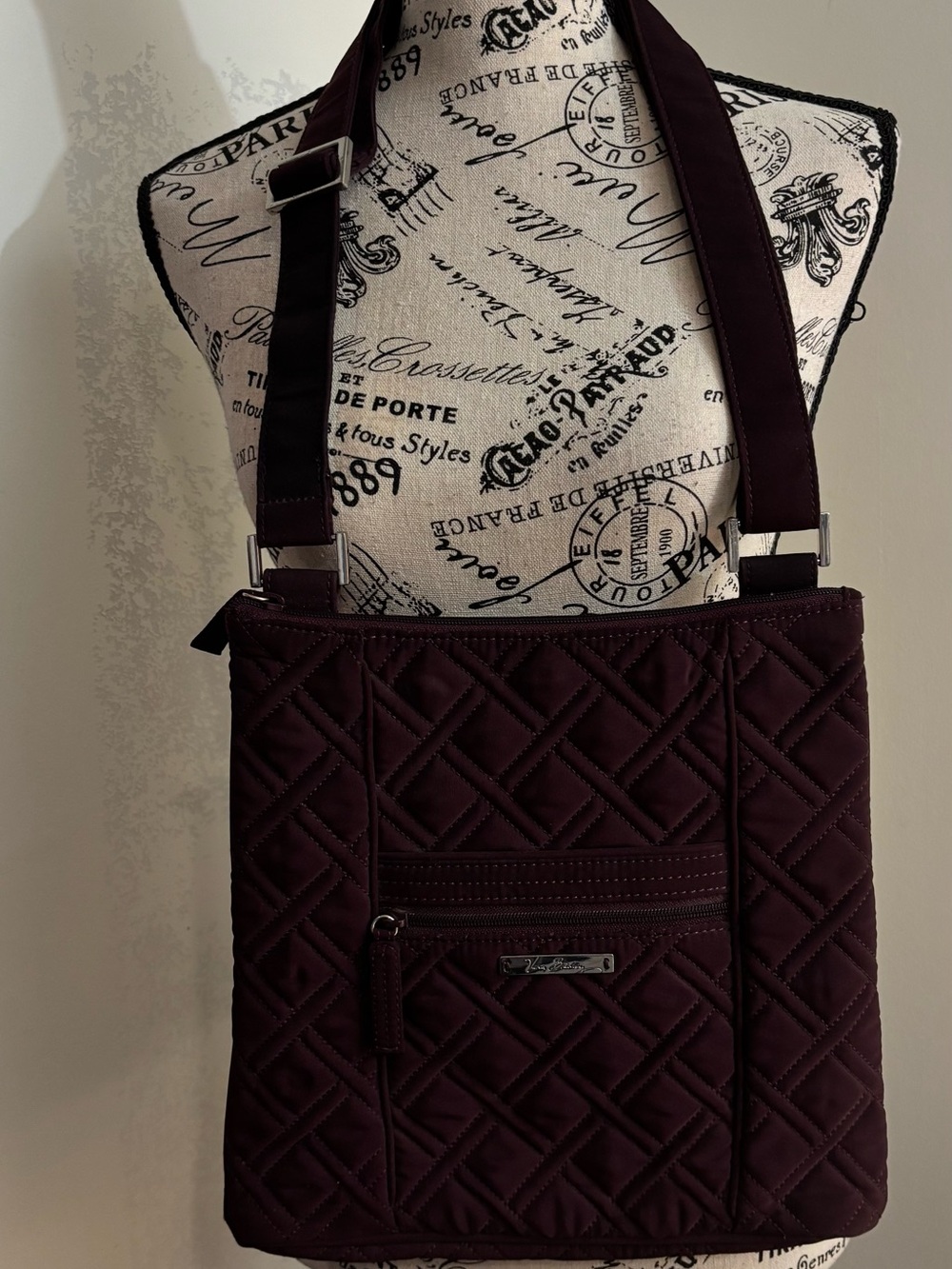 Vera Bradley Quilted Crossbody - Plum
